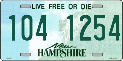 NH license plate 1041254