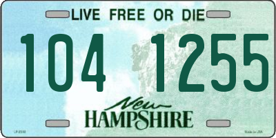 NH license plate 1041255