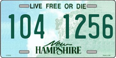 NH license plate 1041256
