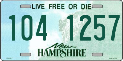 NH license plate 1041257