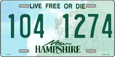 NH license plate 1041274