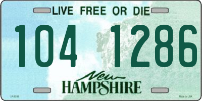 NH license plate 1041286