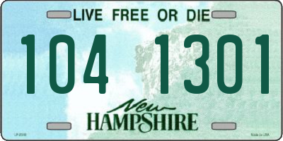 NH license plate 1041301