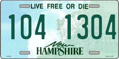 NH license plate 1041304