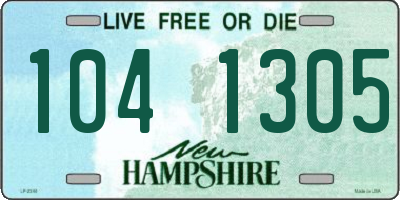 NH license plate 1041305
