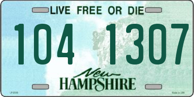 NH license plate 1041307