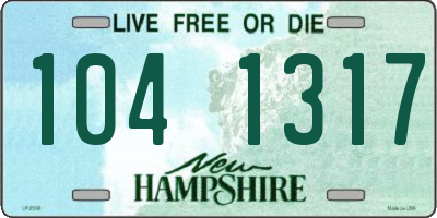 NH license plate 1041317