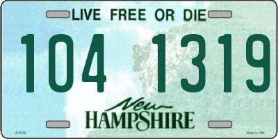 NH license plate 1041319