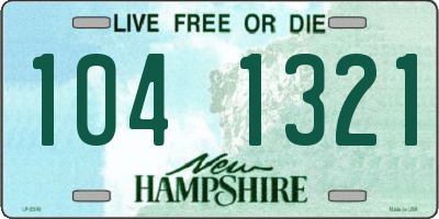 NH license plate 1041321
