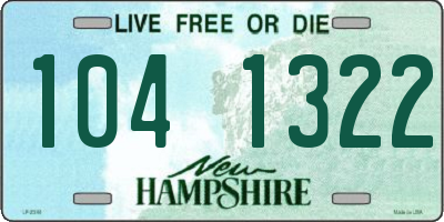 NH license plate 1041322