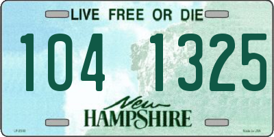 NH license plate 1041325