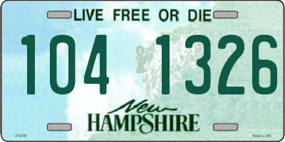 NH license plate 1041326