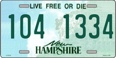 NH license plate 1041334