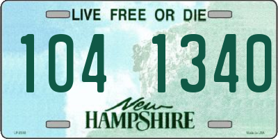 NH license plate 1041340