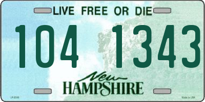 NH license plate 1041343