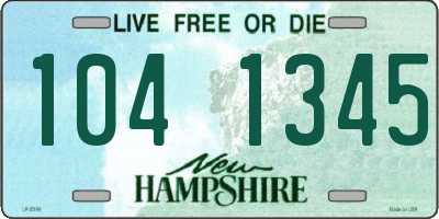 NH license plate 1041345
