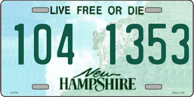 NH license plate 1041353