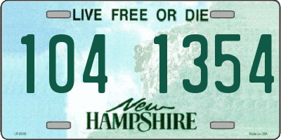 NH license plate 1041354