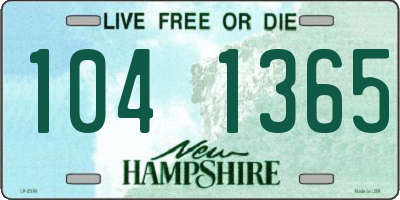 NH license plate 1041365