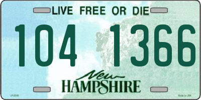 NH license plate 1041366
