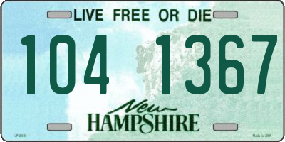NH license plate 1041367