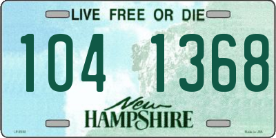 NH license plate 1041368