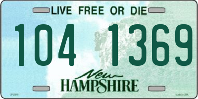 NH license plate 1041369
