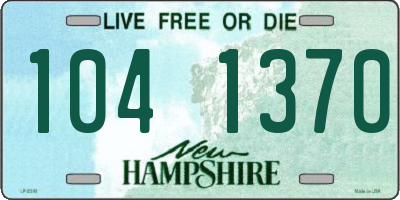 NH license plate 1041370