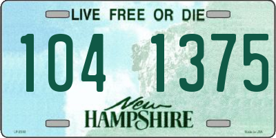 NH license plate 1041375