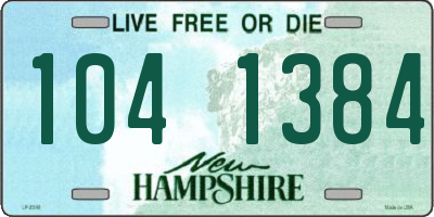 NH license plate 1041384