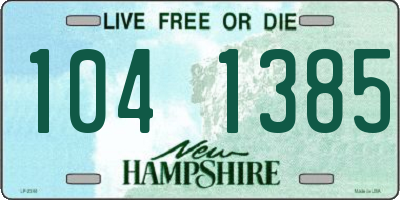 NH license plate 1041385