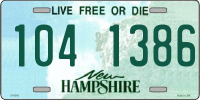 NH license plate 1041386