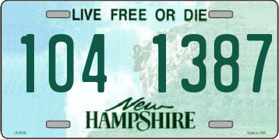 NH license plate 1041387