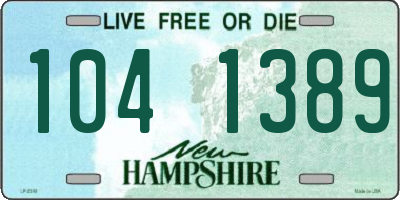 NH license plate 1041389