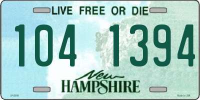 NH license plate 1041394