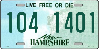 NH license plate 1041401