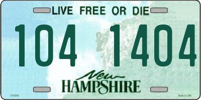 NH license plate 1041404