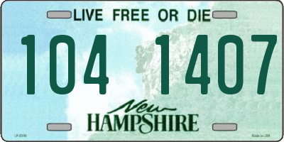 NH license plate 1041407