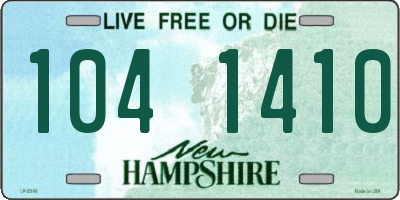 NH license plate 1041410