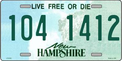 NH license plate 1041412