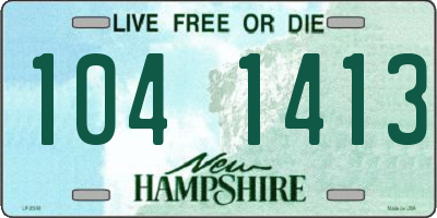 NH license plate 1041413