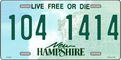 NH license plate 1041414