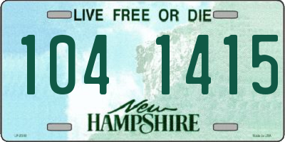 NH license plate 1041415