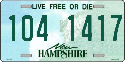 NH license plate 1041417