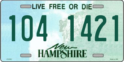 NH license plate 1041421