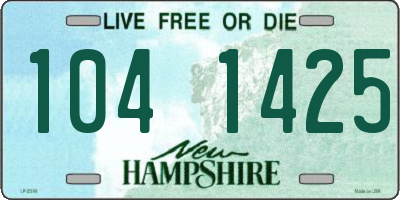 NH license plate 1041425