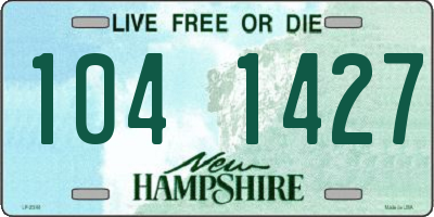NH license plate 1041427