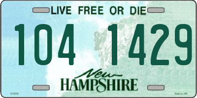 NH license plate 1041429