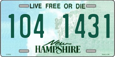 NH license plate 1041431