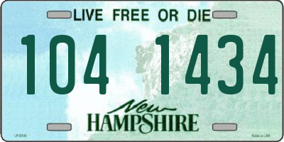 NH license plate 1041434